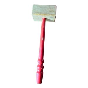 Red Wooden Mallet / Meat Tenerizer.